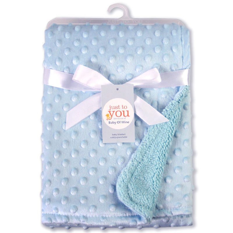Pressed Foam Velvet Double-layer Blankets, Baby Blankets, Children's Blankets, Baby Blankets, Peas Fleece Blankets, Car Blankets, Blankets