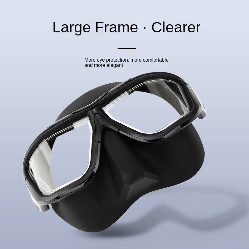 WAVE Professional Anti-fog HD Large Frame Mirror Head Free Diving Snorkeling Equipment Scuba Full Face Large Frame Diving Goggles