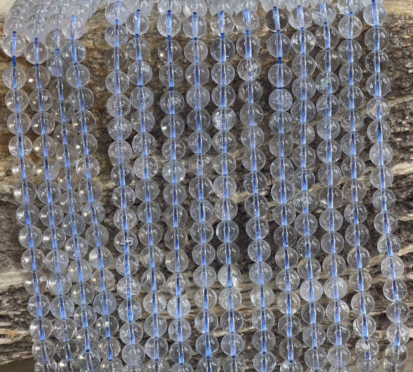 Clear Topaz Round 6mm 8mm-1