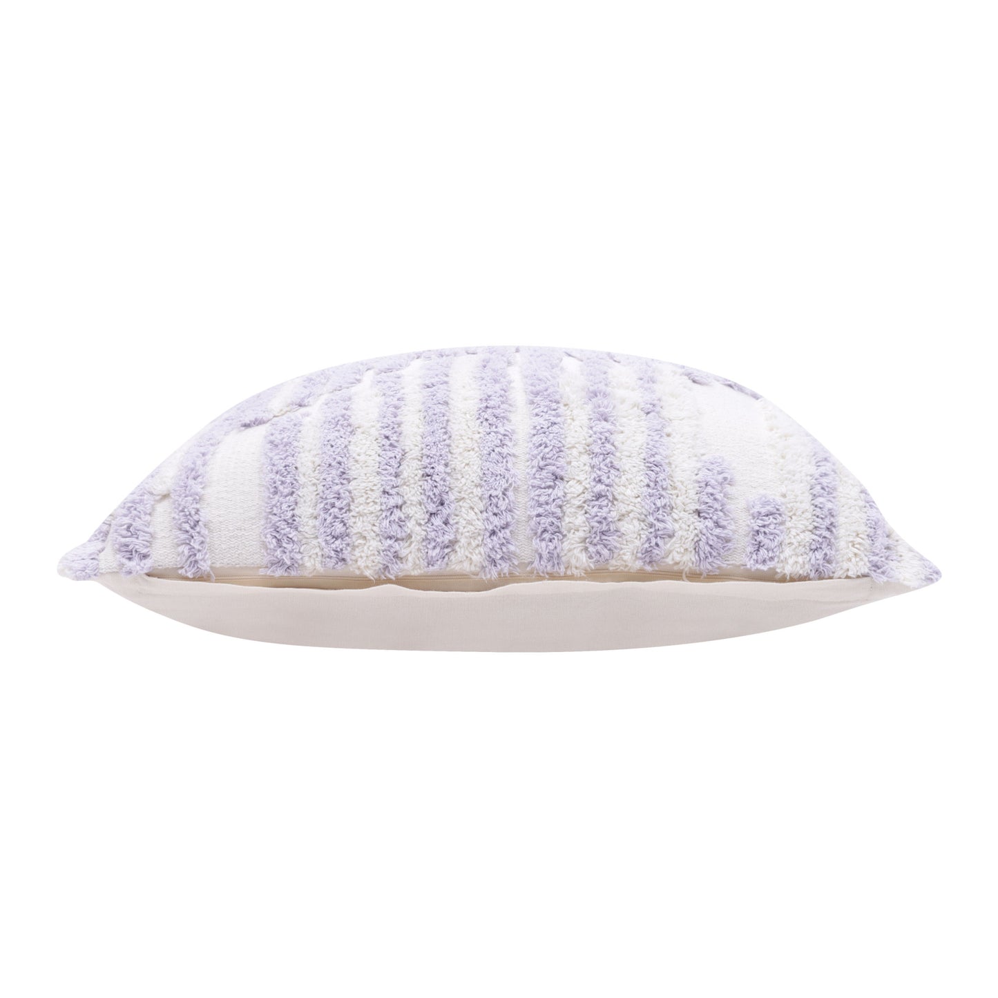 22" Purple and White Geometric Cotton Throw Pillow With Texture-4
