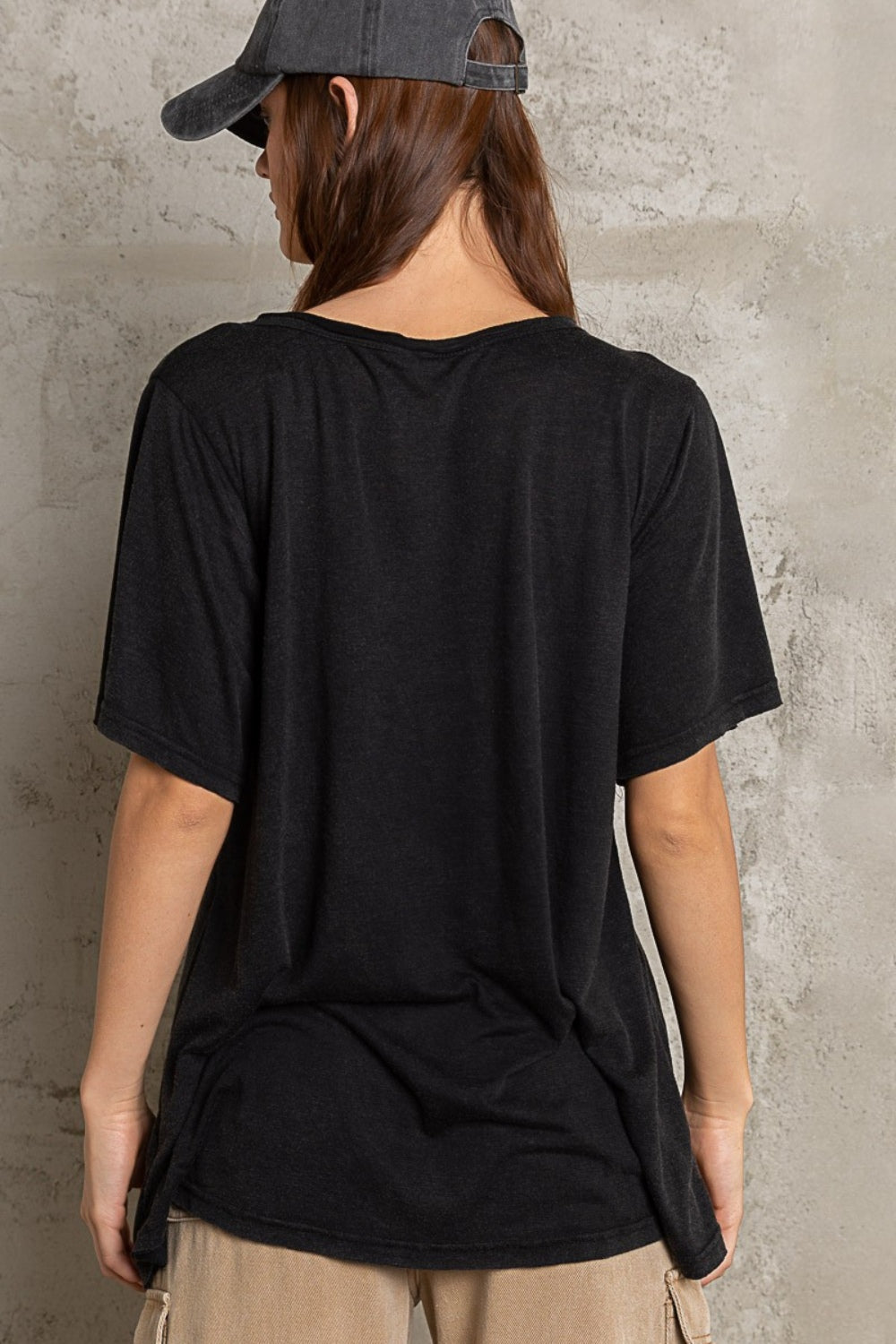 POL V-Neck Short Sleeve T-Shirt-1