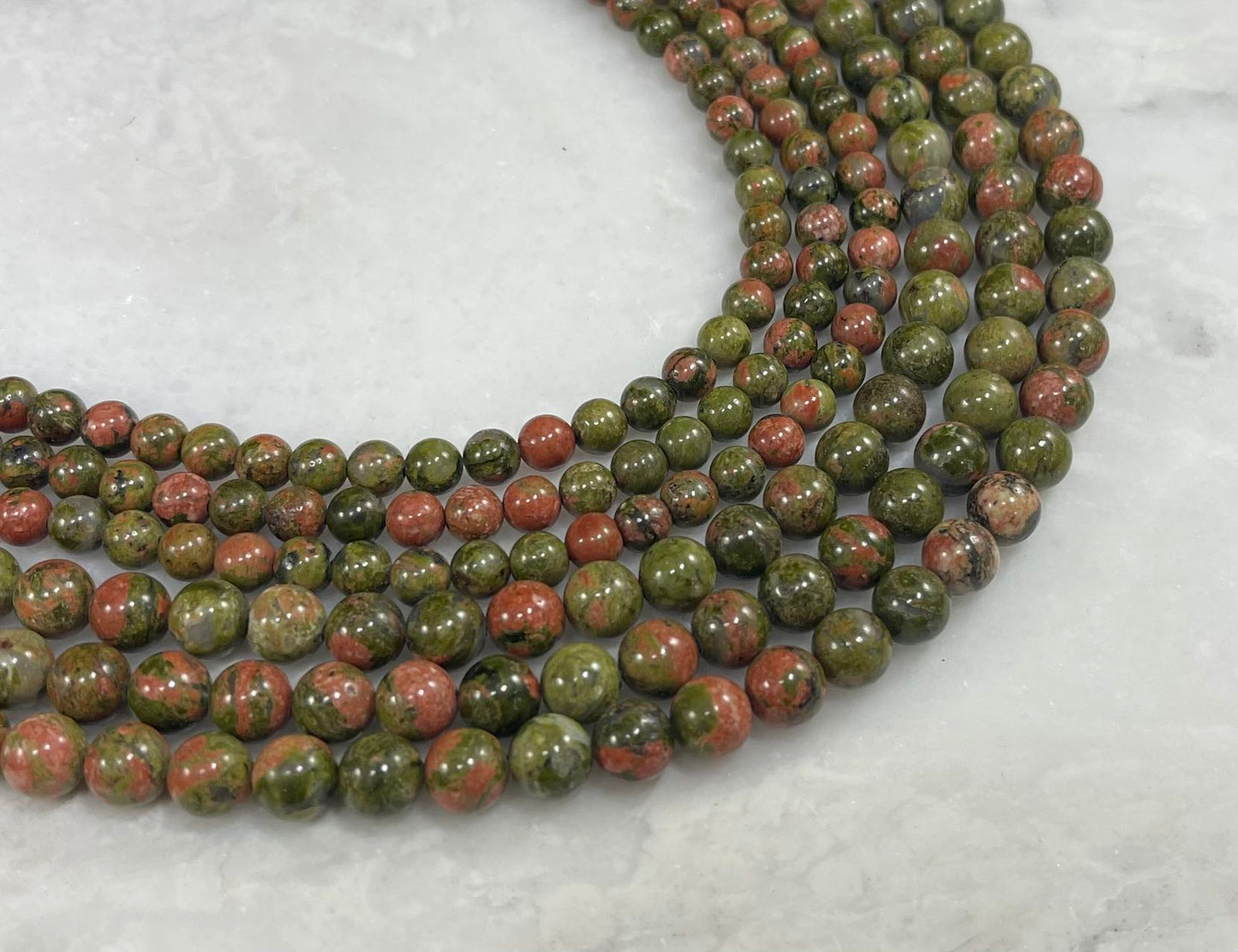 Unakite Round 6mm 8mm-1
