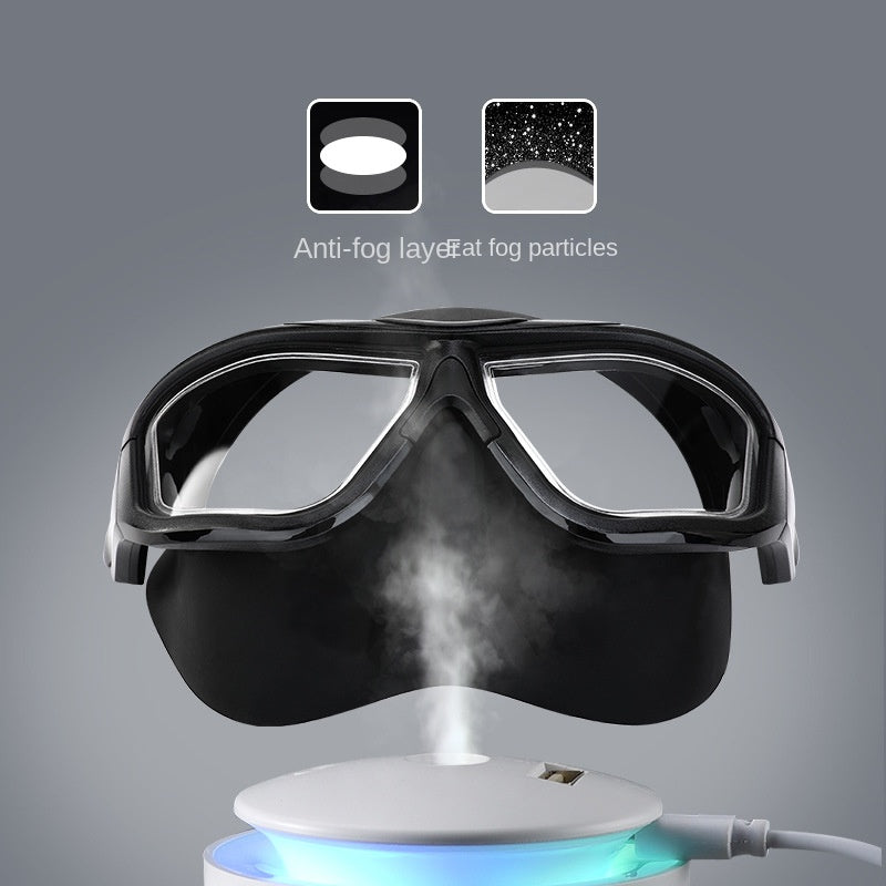 WAVE Professional Anti-fog HD Large Frame Mirror Head Free Diving Snorkeling Equipment Scuba Full Face Large Frame Diving Goggles
