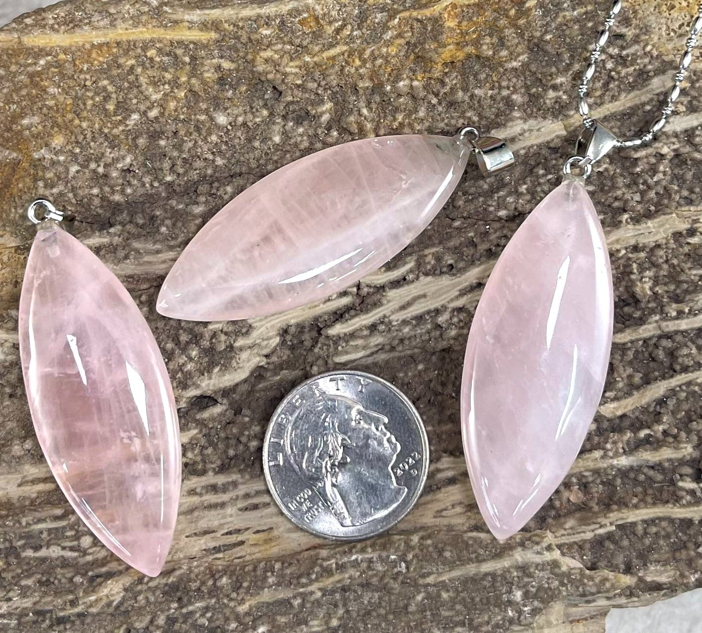 Gemstone Marquise Shape, Pendant, 20x50mm (1pc)-4