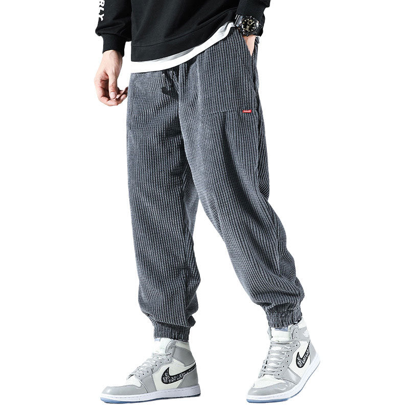 Corduroy Pants Men's Loose Straight Large Size Oversize Autumn And Winter Ins Tide Brand Thickened Casual Trousers