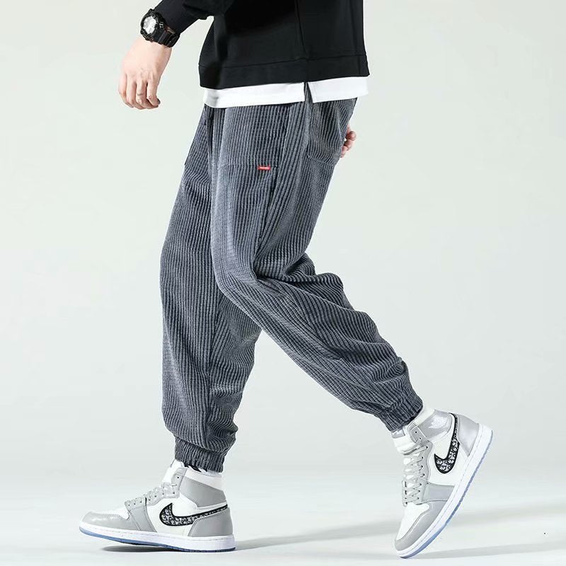 Corduroy Pants Men's Loose Straight Large Size Oversize Autumn And Winter Ins Tide Brand Thickened Casual Trousers