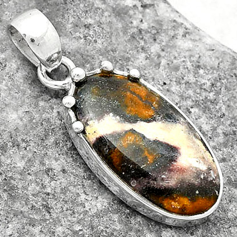 Natural Indian Blanket Jasper Pendant P-1349 SDP116686-2