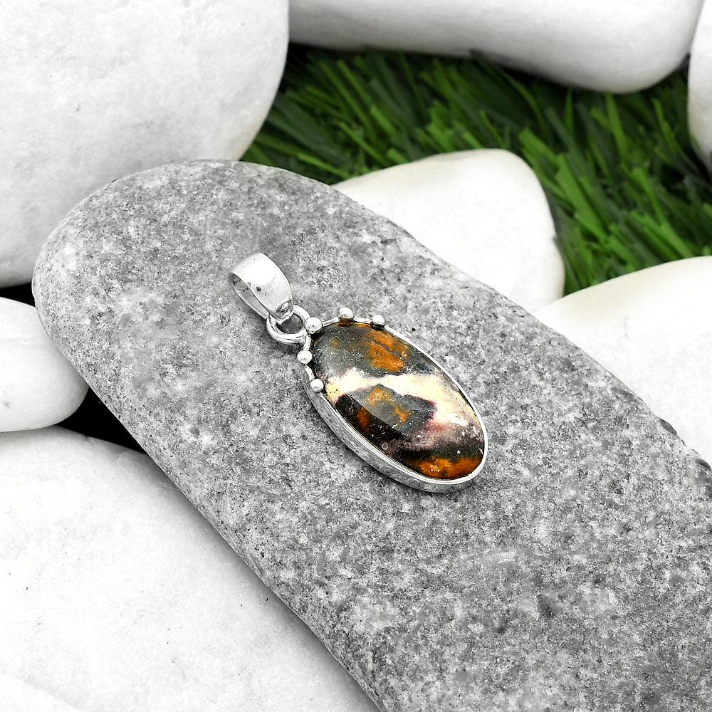 Natural Indian Blanket Jasper Pendant P-1349 SDP116686-1