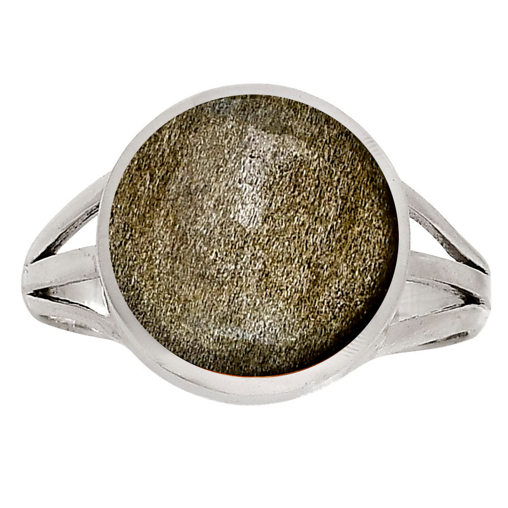 Silver Obsidian Ring size-8 R-1006 SDR250074-0