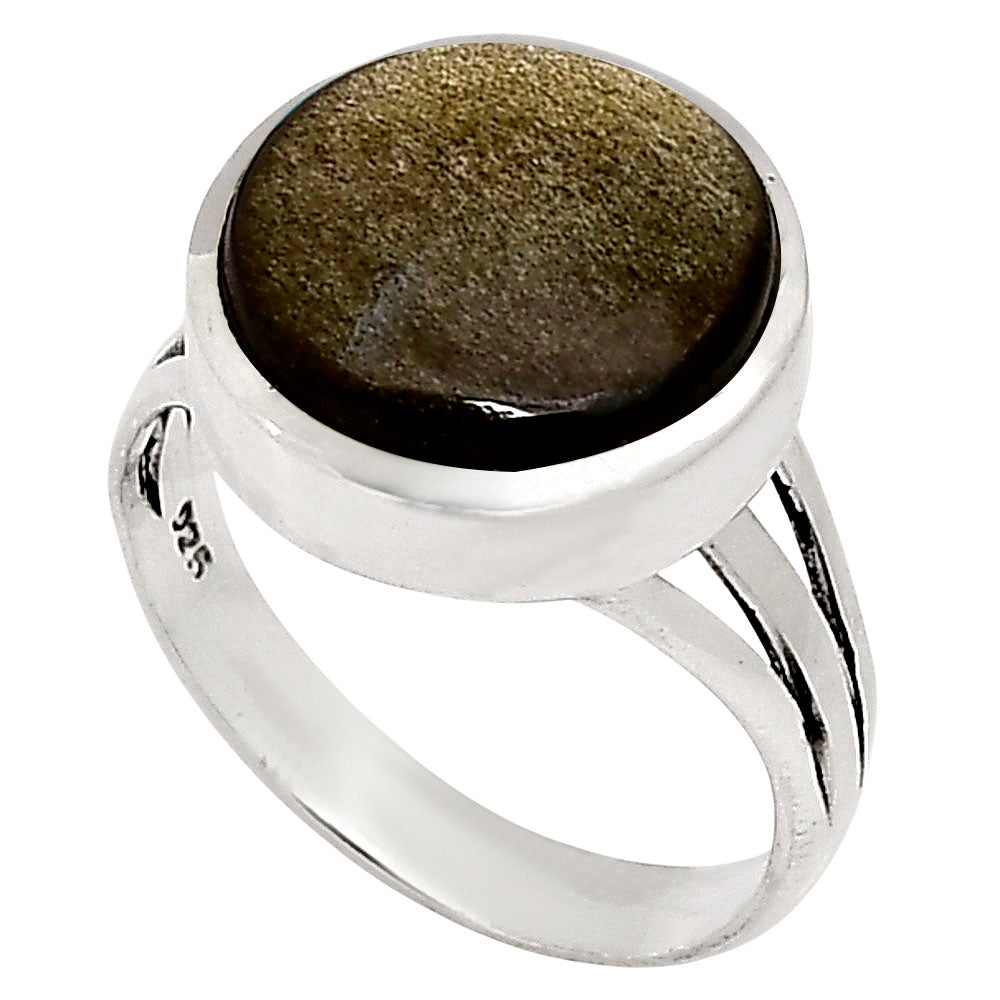 Silver Obsidian Ring size-8 R-1006 SDR250074-2