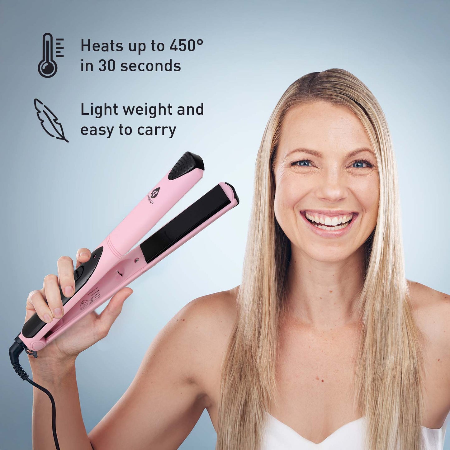 Hair Styling Power Bundle: One Step Hair Dryer & Volumizer Brush + Professional Salon Quality Flat Iron Hair Straightener With Free Travel Straightener-2