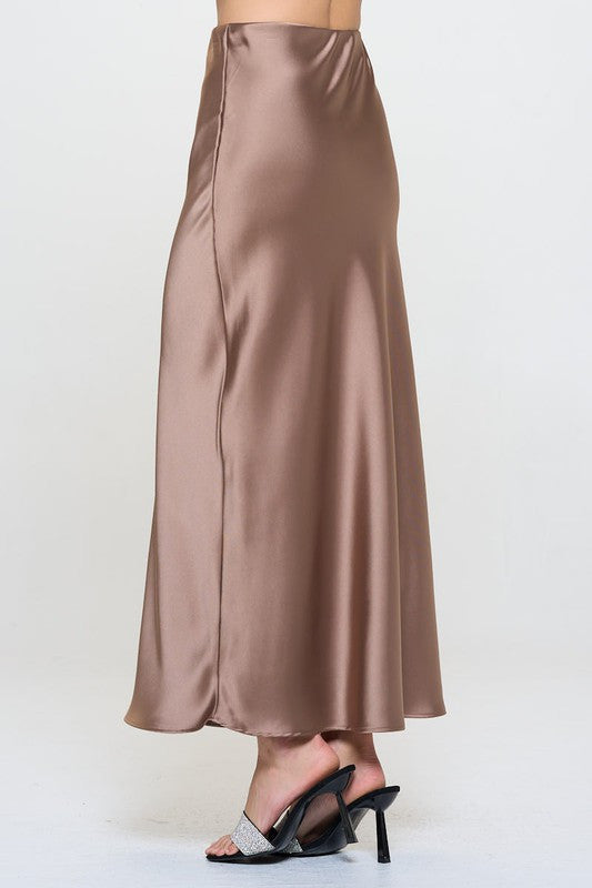 Silky Satin Maxi Skirt-2