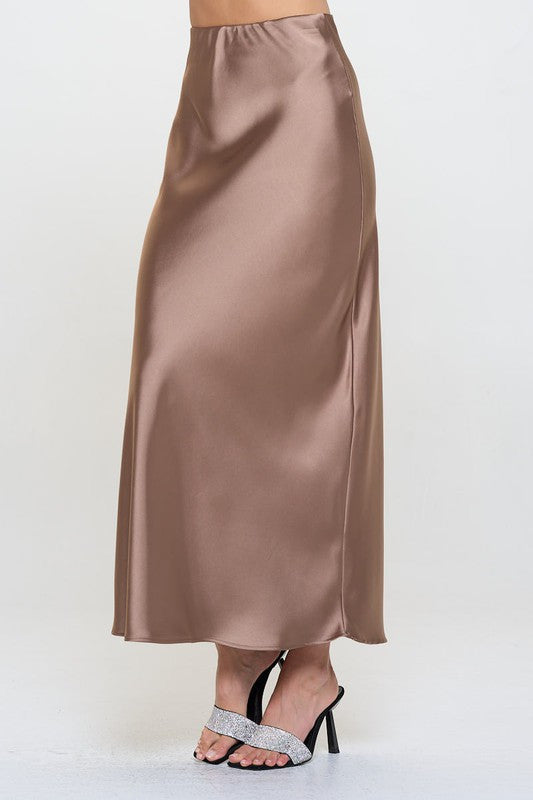 Silky Satin Maxi Skirt-1