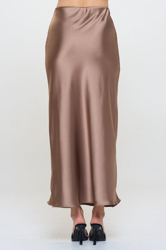 Silky Satin Maxi Skirt-3