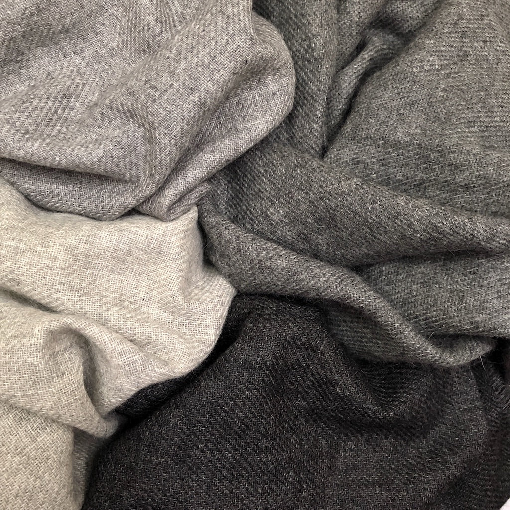 Charcoal Handloom Cashmere Scarf-2
