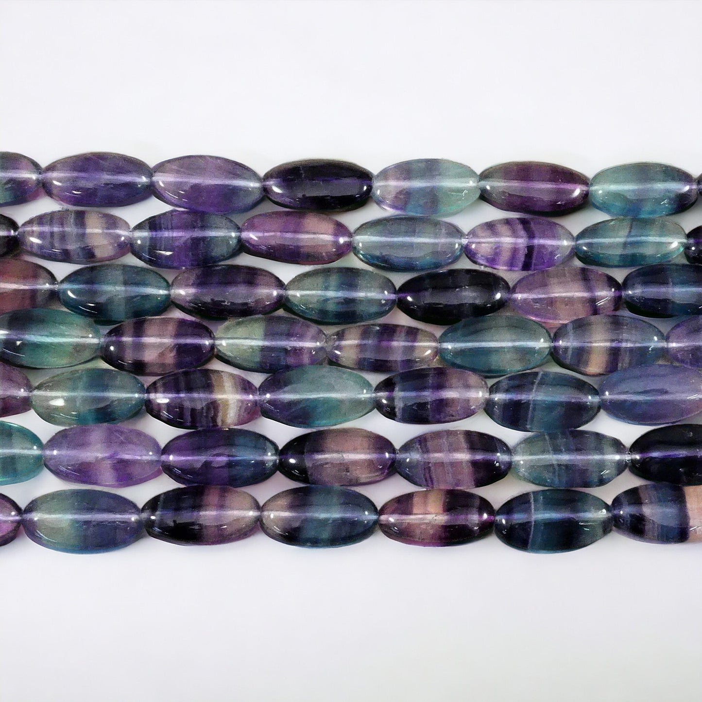 Rainbow Fluorite Oval Strands-1
