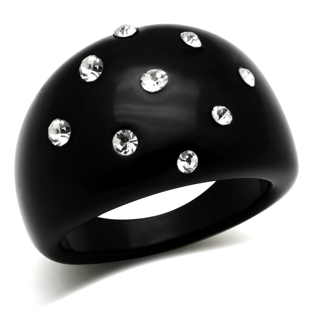 LO2388 - Resin Ring with Synthetic Synthetic Stone in Multi Color-0