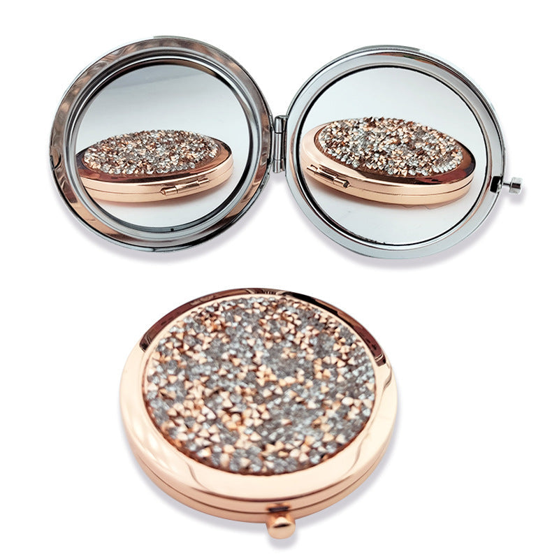 Crystal Double-Sided Portable Mini Mirror-1