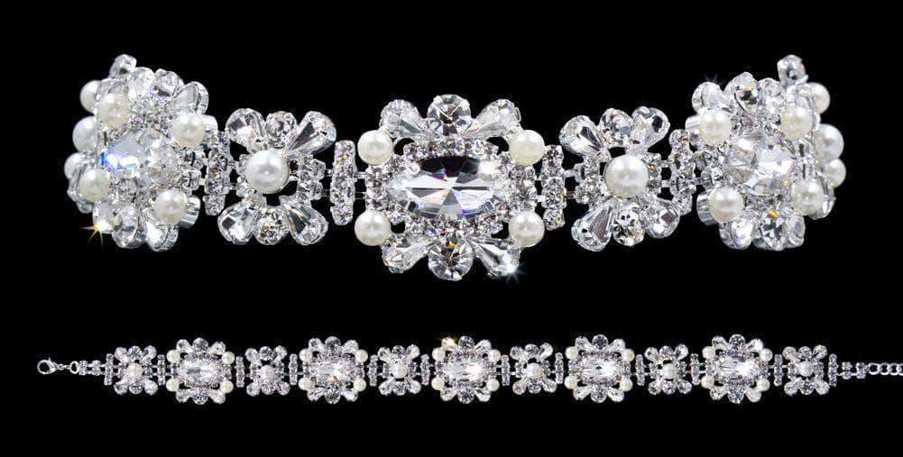 #16705 - Oval Pearl Cluster Choker-0