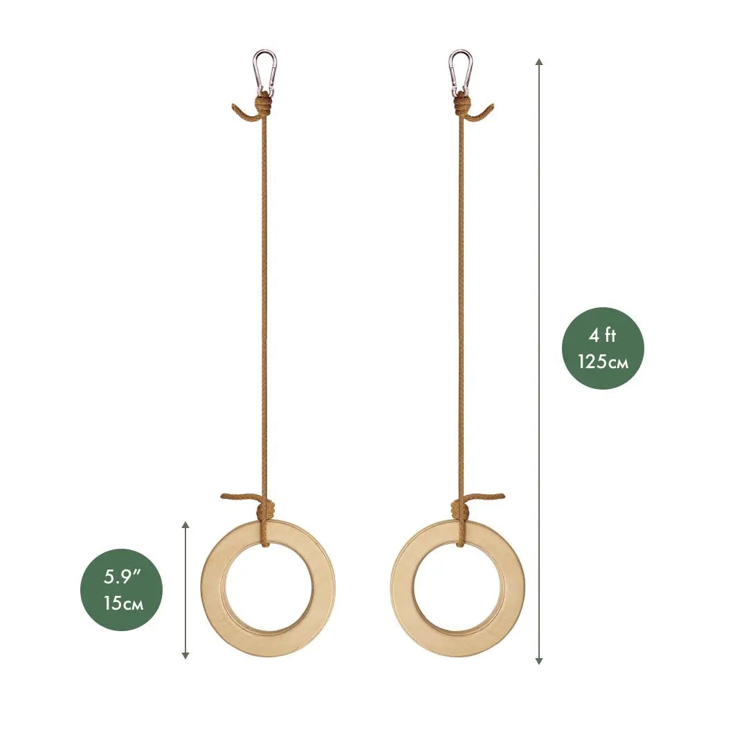 Wooden gymnastic rings for kids-1