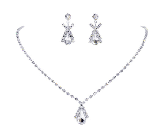 #14412 - Lover's Cross Neck and Ear Set-0