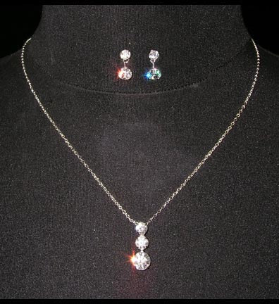 #15015 - Past, Present, Future Necklace and Earring Set-0