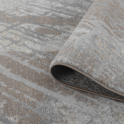 7' X 10' Brown Abstract Area Rug-4