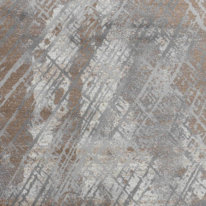 7' X 10' Brown Abstract Area Rug-5