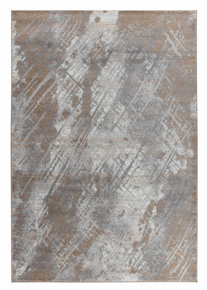 7' X 10' Brown Abstract Area Rug-1