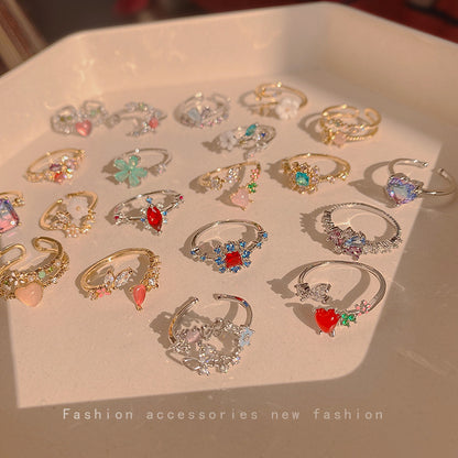 Zircon flower ring