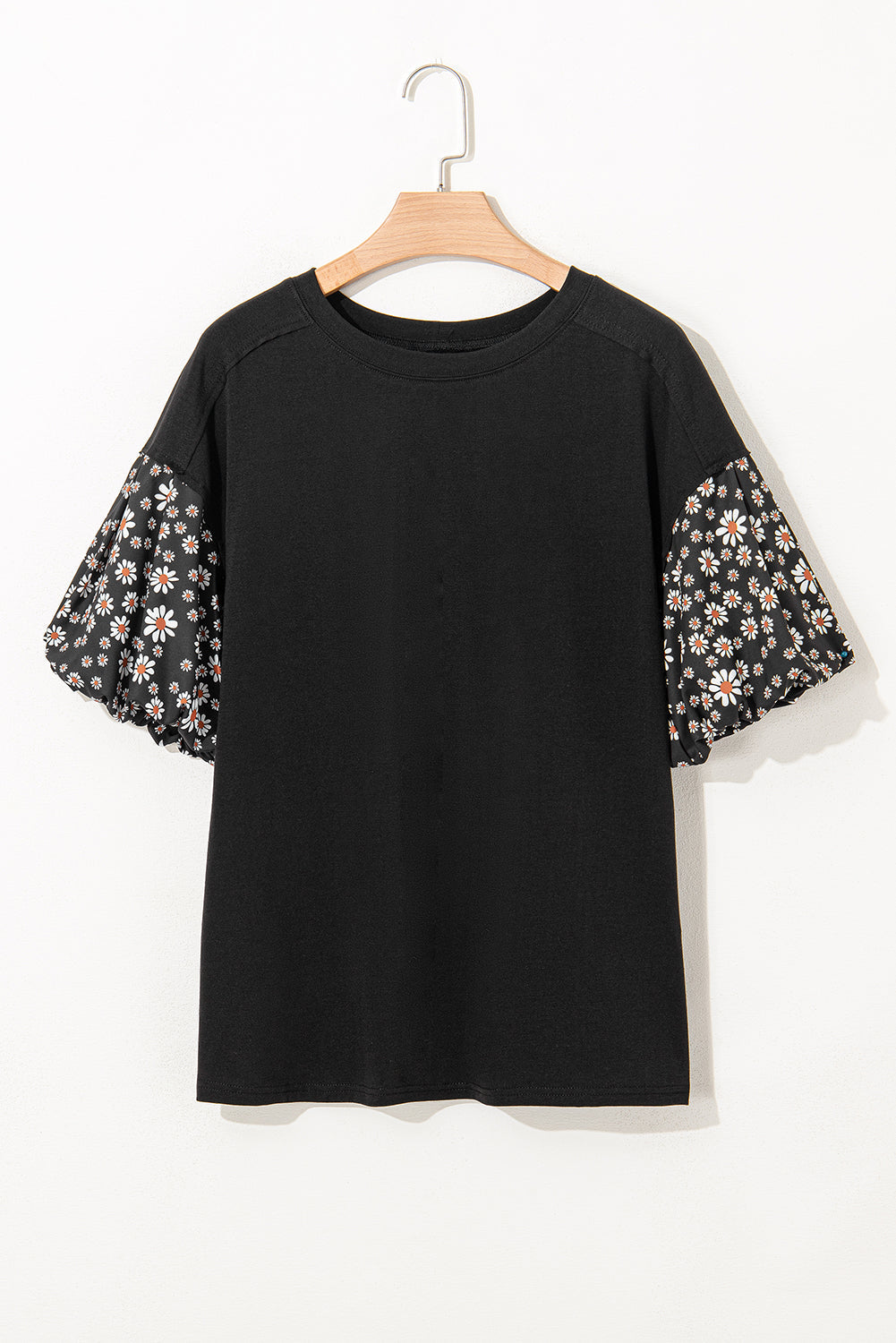 Aileen Floral Puff Sleeve Oversized Top-5