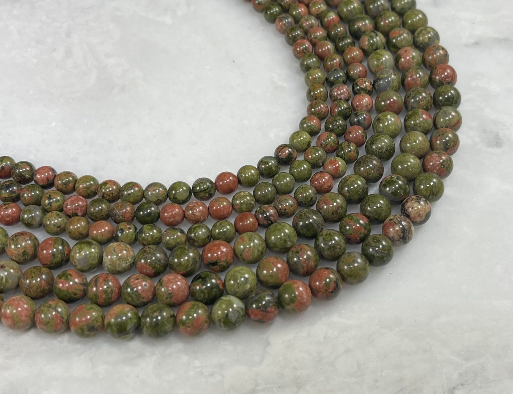 Unakite Round 6mm 8mm-1