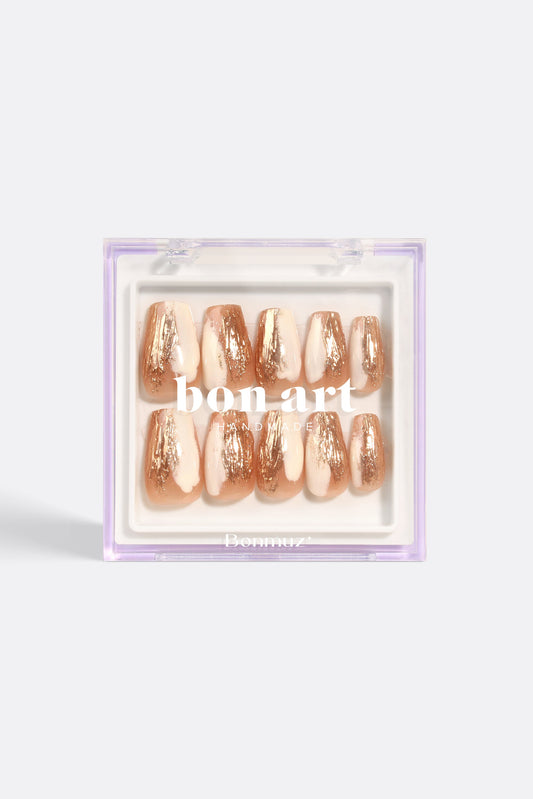 Gilded Crème | Pro Handmade Gel Nails-0