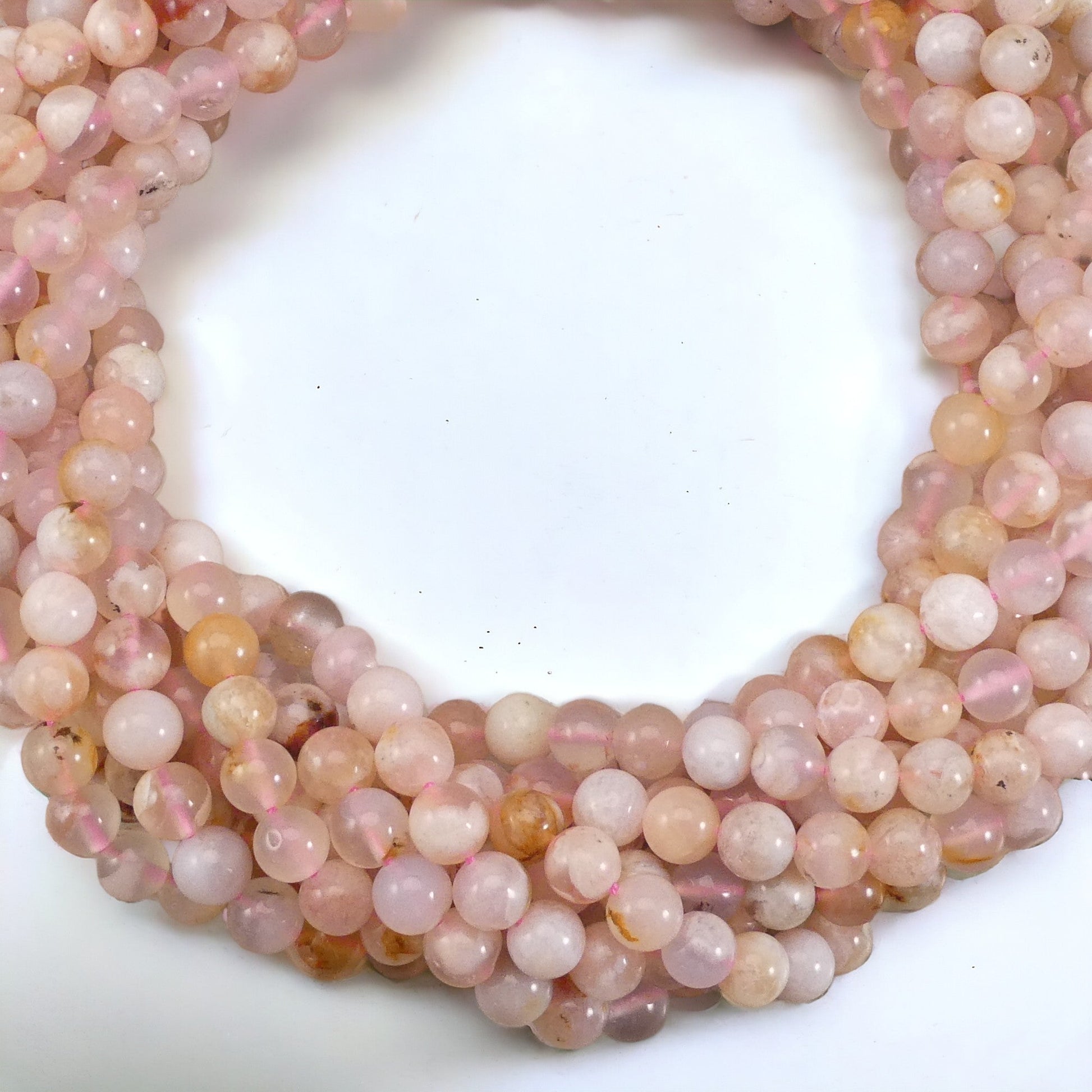 Cherry Blossom Agate, Sakura Agate, Flower Agate Round-0