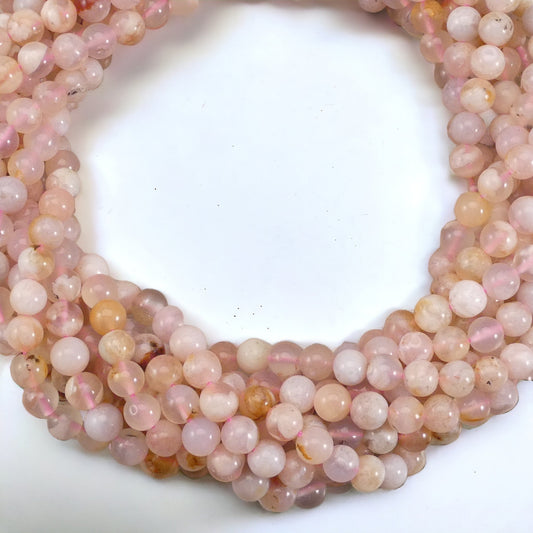 Cherry Blossom Agate, Sakura Agate, Flower Agate Round-0
