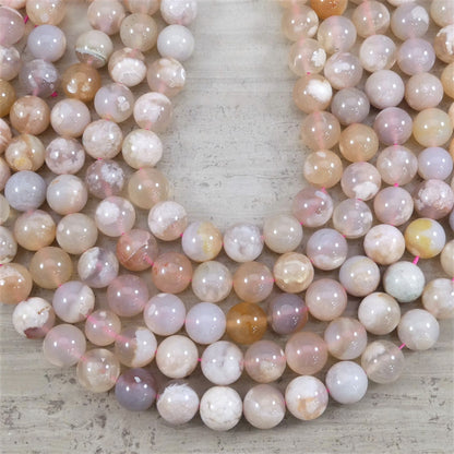Cherry Blossom Agate, Sakura Agate, Flower Agate Round-3