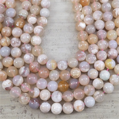 Cherry Blossom Agate, Sakura Agate, Flower Agate Round-4
