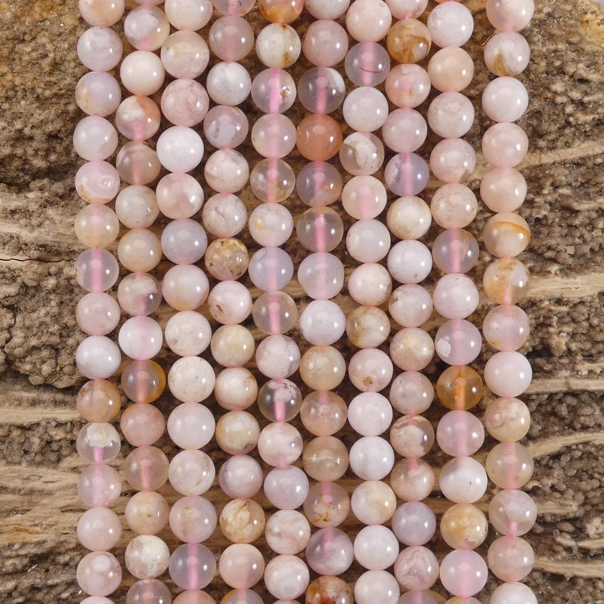 Cherry Blossom Agate, Sakura Agate, Flower Agate Round-1
