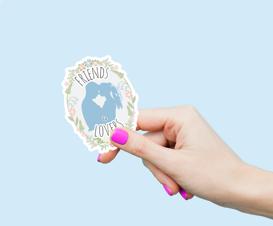 Friends to Lovers Trope Weatherproof Vinyl Sticker-0