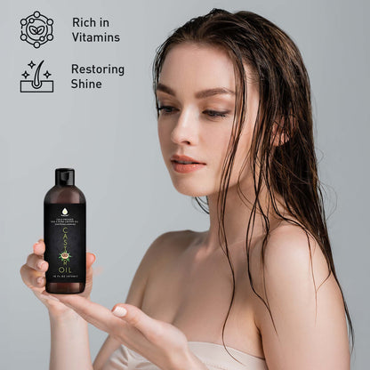 Pursonic Essential Oils & Skin Care Mega Bundle – 100% Pure Golden Jojoba Oil, Rosehip Oil, Sweet Almond Oil, Fractionated Coconut Oil, and Castor Oil-1