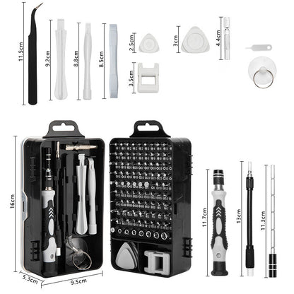 115-in-one Screwdriver Mobile Phone Computer Clock Repair Tool Combination Multi-function Disassemble Screwdriver Set