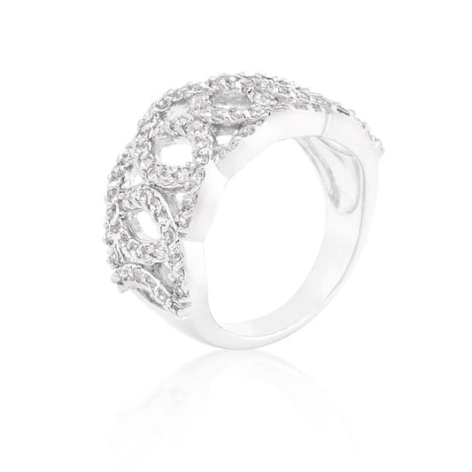 Cubic Zirconia Circular Ring-0