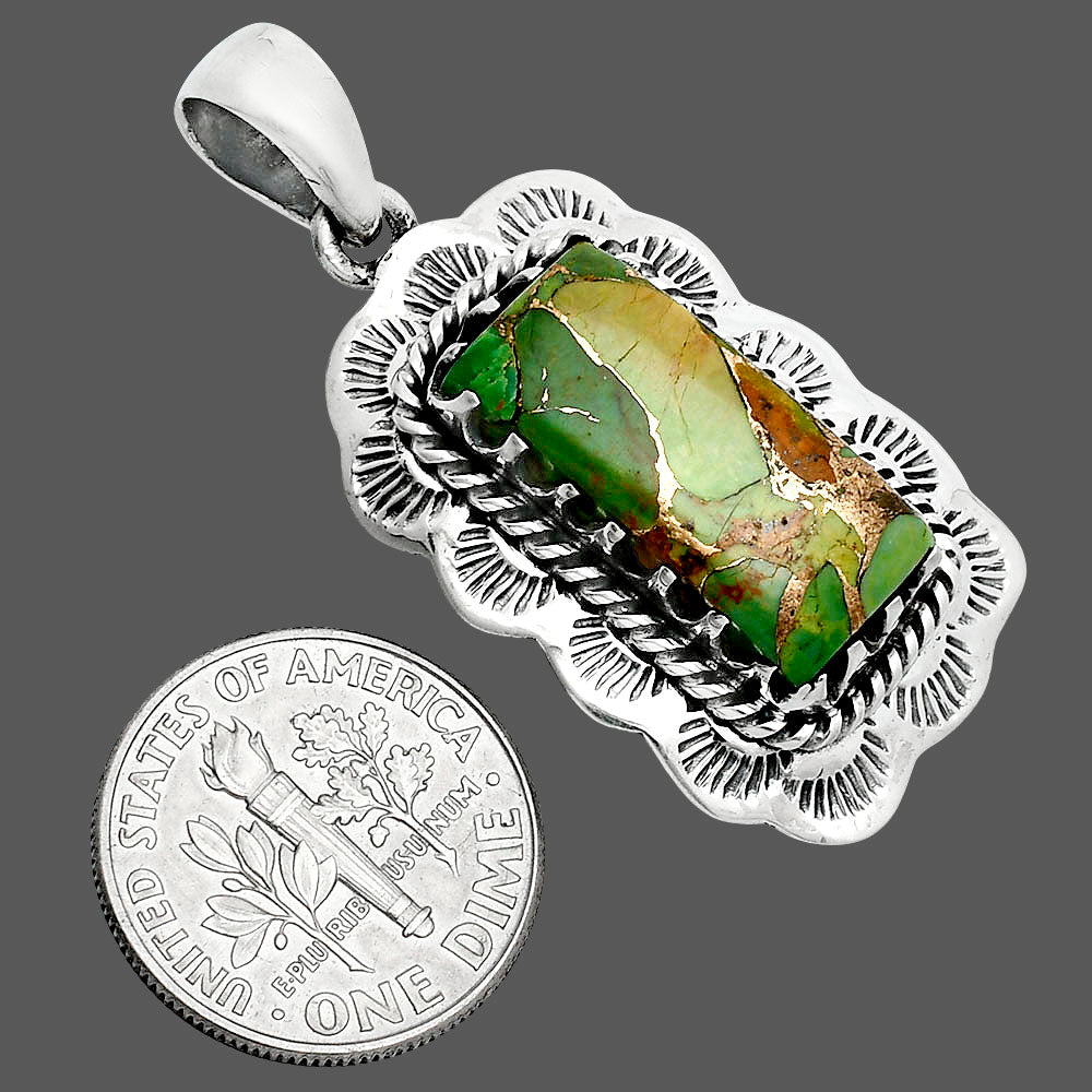 Copper Green Turquoise - Arizona Pendant P-1143 SDP157548-2