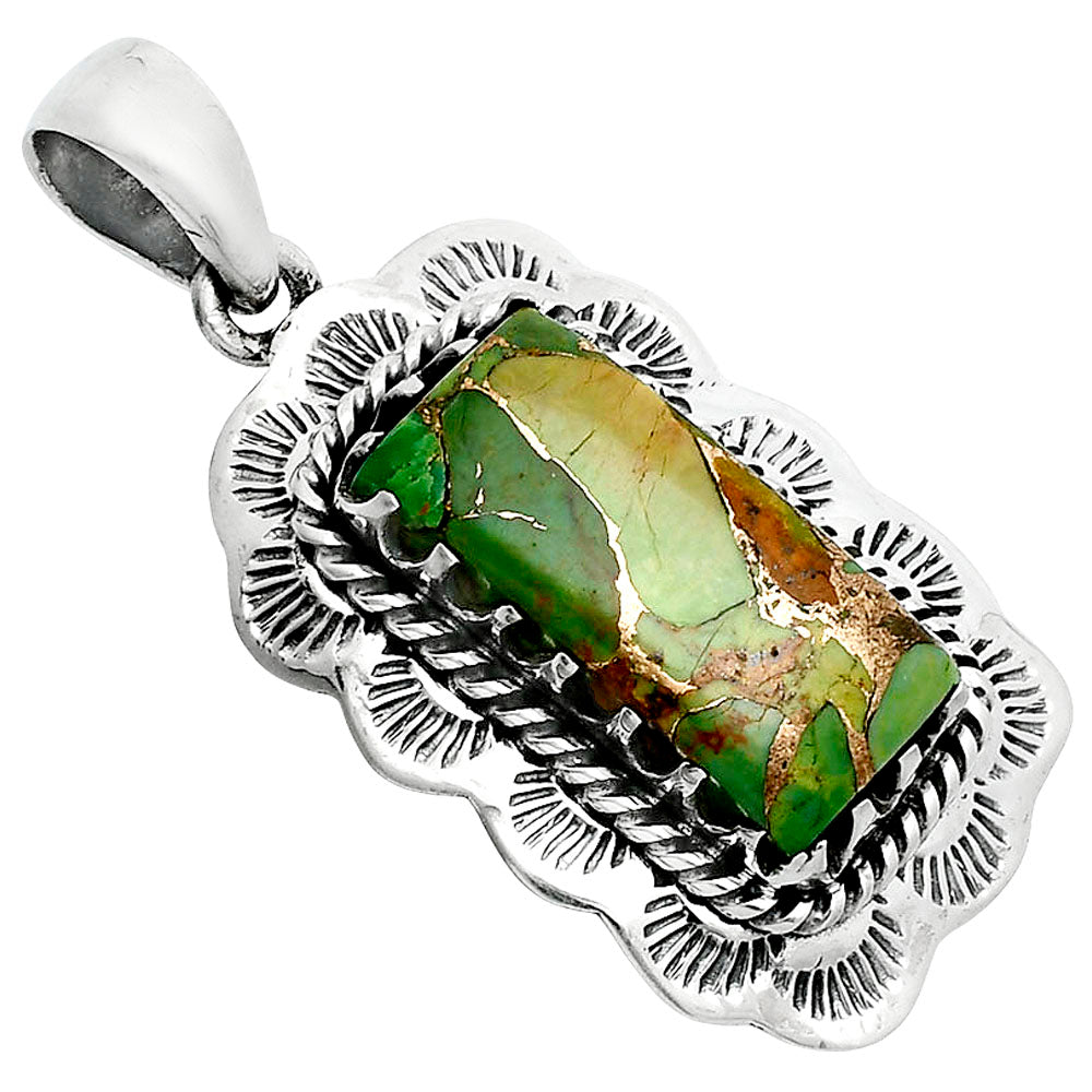 Copper Green Turquoise - Arizona Pendant P-1143 SDP157548-1