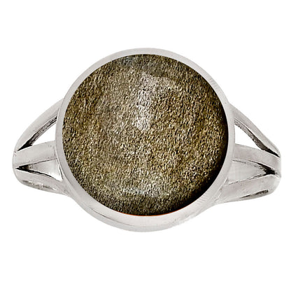 Silver Obsidian Ring size-8 R-1006 SDR250074-0