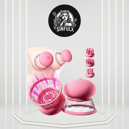 TwistSuction 3-in-1 Nipple Suction Vibrator with Rotating Brush Heads-0