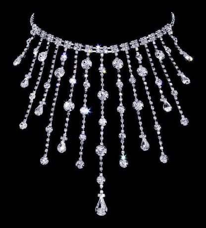 #16980 - Raindrop Choker Necklace-0