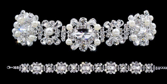 #16705 - Oval Pearl Cluster Choker-0