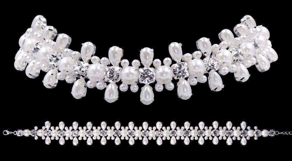 #16712 - Stretch Pearl Cluster Choker-0
