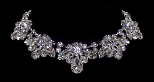 #16695 - Royal Statement Rhinestone Collar Necklace-0